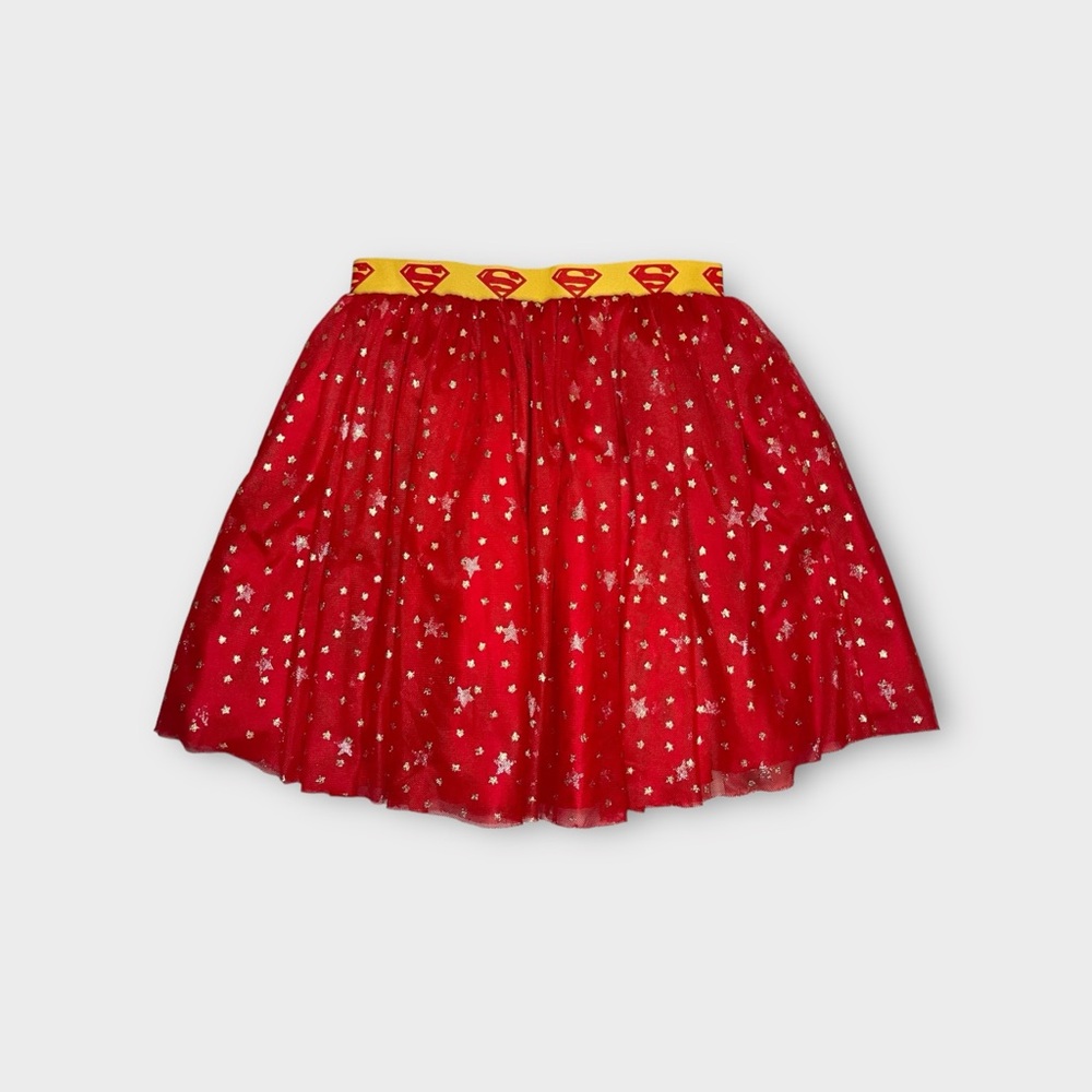 Hanna Andersson x DC Superman Red Tulle Star Pattern Glitter Skirt